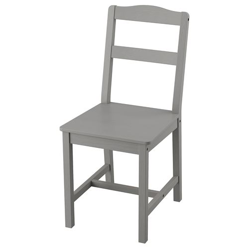 IKEA - HAUGA, wooden chair, grey