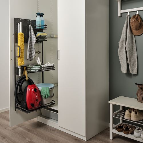 IKEA - UTRUSTA, temizlik dolabı mekanizması, koyu gri, 140 cm