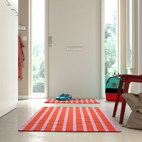 IKEA - VAGSKYLT, runner rug, pink/orange, 80x150 cm