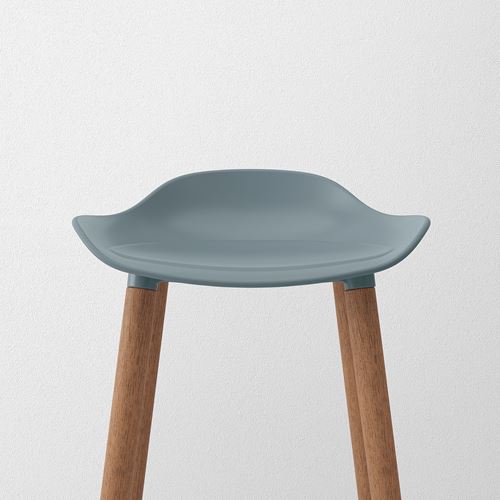 IKEA - GRÖNSTA, bar stool, grey-turquoise, 64 cm