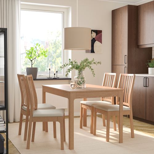 IKEA - EKEDALEN, açılır yemek masası, meşe, 4-6 kişilik