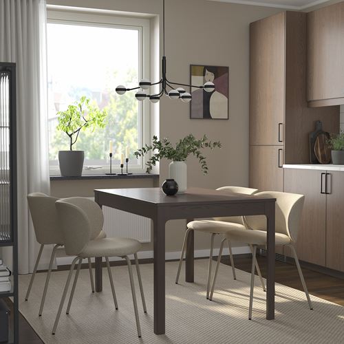 IKEA - EKEDALEN, extendable dining table, darkbrown, seats 4-6