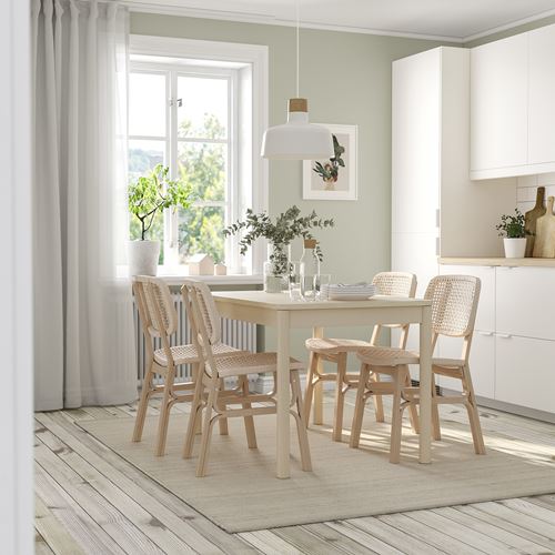 IKEA - RÖNNINGE, extendable dining table, birch, seats 4-6