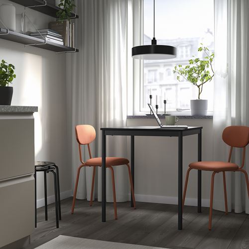 IKEA - SANDSBERG/ÖSTANÖ, kitchen table set, black-remmarn red brown, 2 chairs