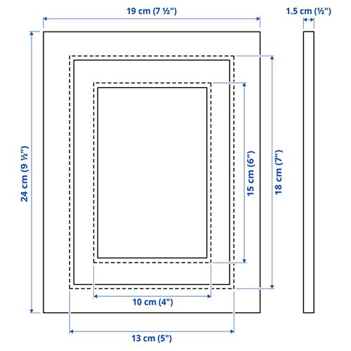 IKEA - VIRSERUM, colorful frame, golden colour, 13x18 cm