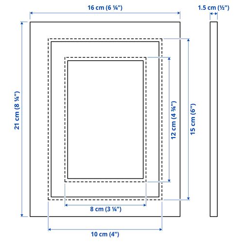 IKEA - VIRSERUM, colorful frame, golden colour, 10x15 cm