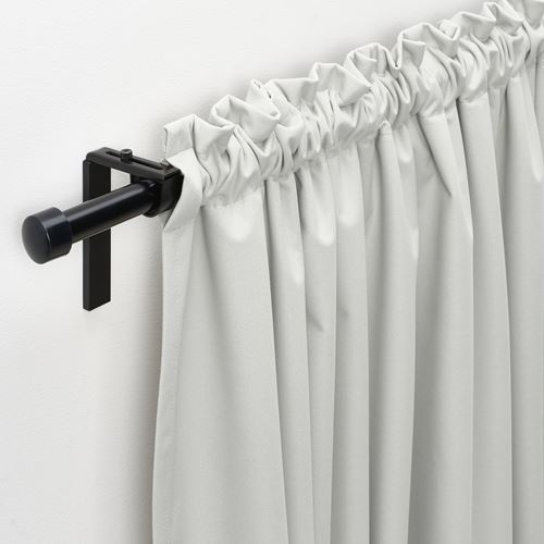 IKEA - KORGMOTT, blackout curtain, 1 pair, white, 145x300 cm