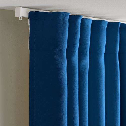 IKEA - GINSTMOTT, fon perde/2 kanat, koyu mavi, 145x300 cm