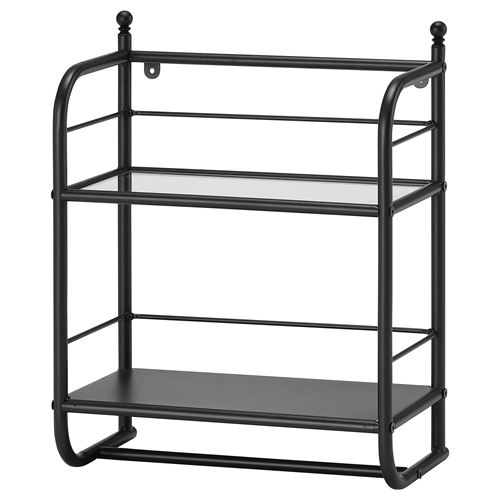 IKEA - FRÖSJÖN, wall shelf, black, 40x51 cm