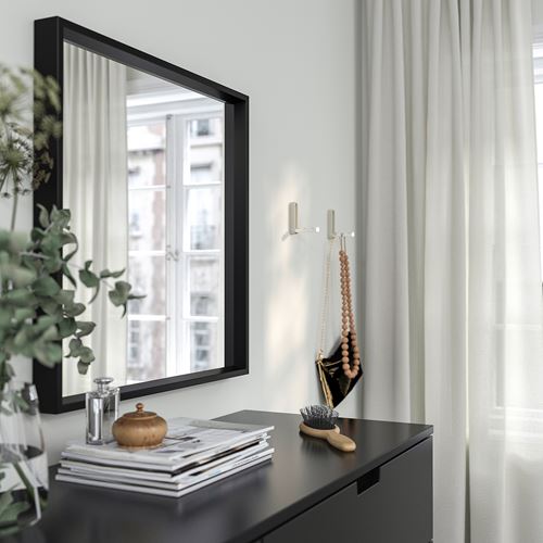 IKEA - NISSEDAL, wall mirror, black, 65x65 cm