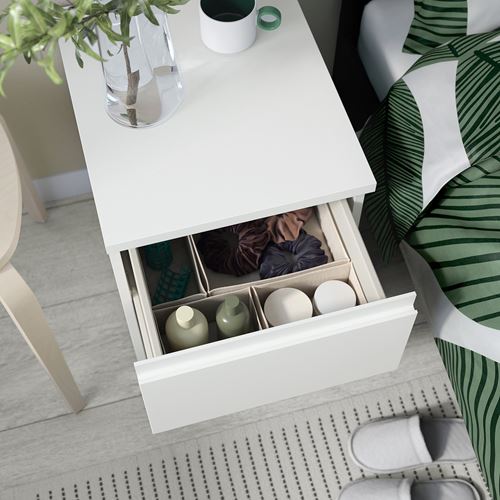 IKEA - STORKLINTA, bedside table, white, 40x50x53 cm