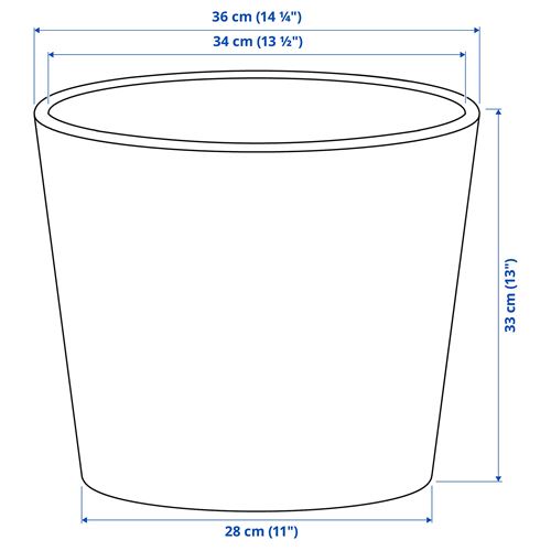 IKEA - SOJABÖNA, earthenware plant pot, white, 32 cm