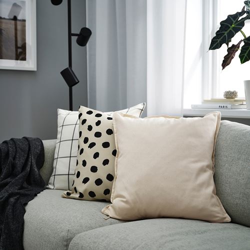 IKEA - GURLI, lace pillow cover, unbleached, 50x50 cm