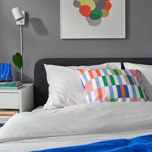 IKEA - KLIBBKORSÖRT, cushion cover, white/multicolour, 50x50 cm