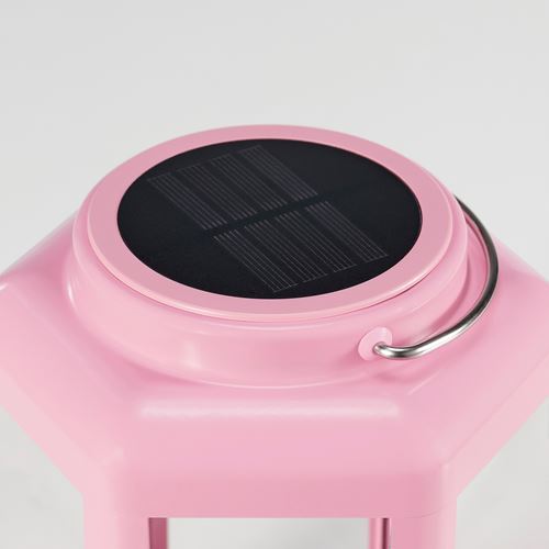 IKEA - SOLVINDEN, LED'li güneş enerjili masa lambası, pembe, 17 cm