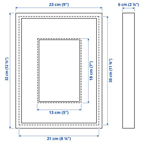 IKEA - SANNAHED, black frame, black, 21x30 cm