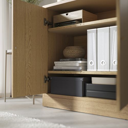 IKEA - TONSTAD, cabinet with doors, oak veneer, 82x47x90 cm