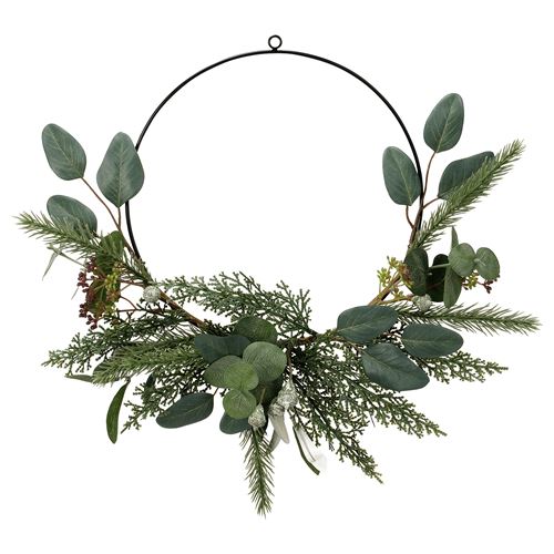 IKEA - VINTERFINT, artificial wreath, green, 45 cm