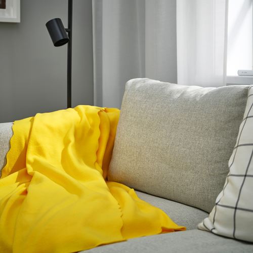IKEA - DAGGKAPOR, örtü, parlak sarı, 130x170 cm