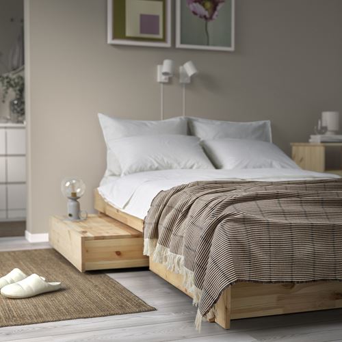 IKEA - LAPPKATTFOT, throw, brown/black, 130x170 cm
