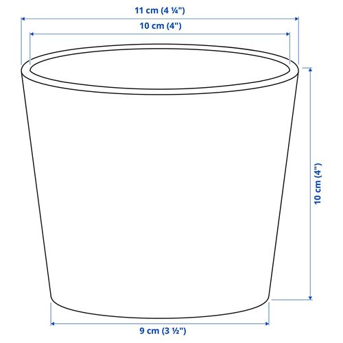 IKEA - SKOGSVINBAR, seramik saksı, gri, 9 cm