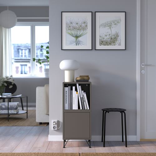 IKEA - EKET, storage combination, dark grey, 35x35x80 cm