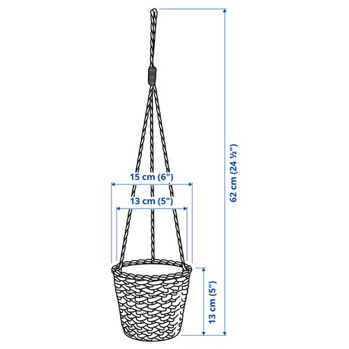 IKEA - FRIDFULL, asma saksı, su sümbülü, 12 cm