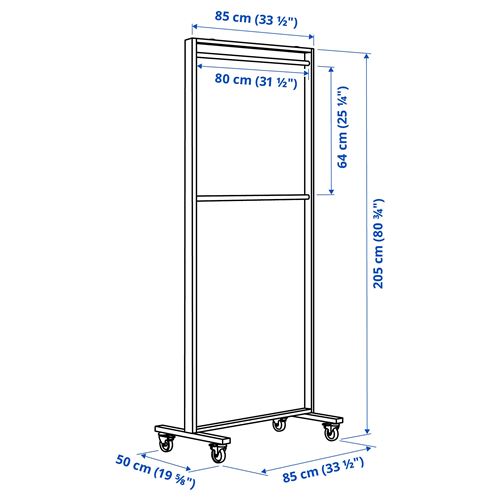 IKEA - MITTZON, askılık, beyaz, 85x205 cm