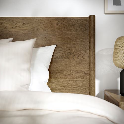 IKEA - TONSTAD/LURÖY, single bed base, brown oak veneer, 90x200 cm