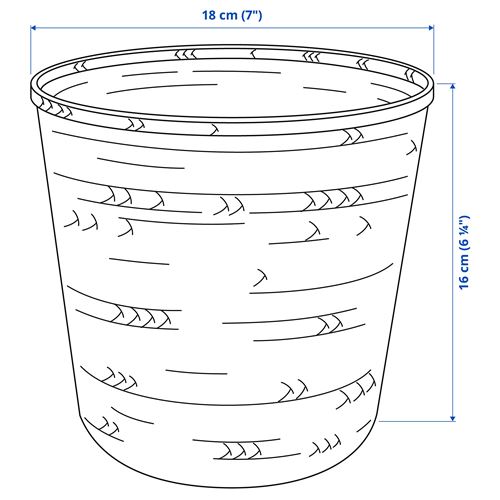 IKEA - KLYNNON, bamboo plant pot, bamboo, 15 cm