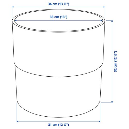 IKEA - NYPON, plastic plant pot, grey, 32 cm