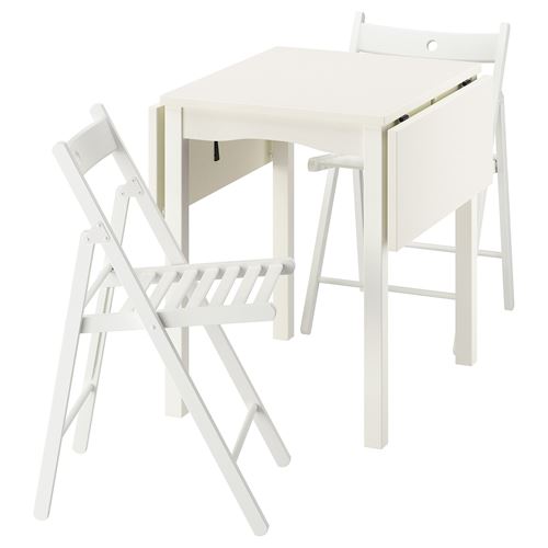 IKEA - HAUGA/FRÖSVI, mutfak masası takımı, beyaz, 2 sandalyeli