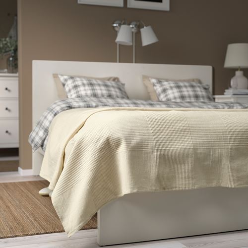 IKEA - INDIRA, bedspread/blanket, natural, 230x250 cm