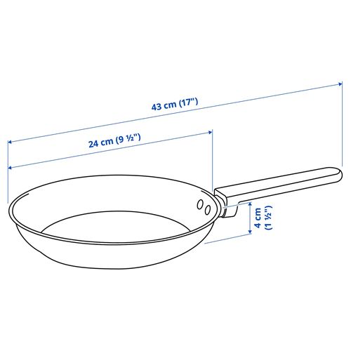 IKEA - MIDDAGSMAT, kızartma tavası, yapışmaz kaplama-paslanmaz çelik, 24 cm