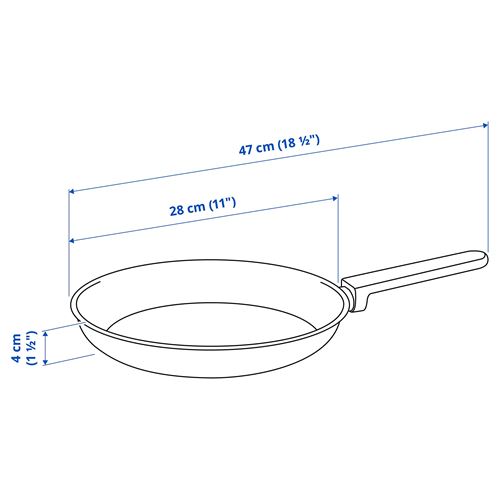 IKEA - MIDDAGSMAT, kızartma tavası, yapışmaz kaplama-paslanmaz çelik, 28 cm