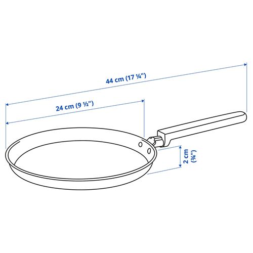 IKEA - MIDDAGSMAT, krep tavası, paslanmaz çelik, 24 cm