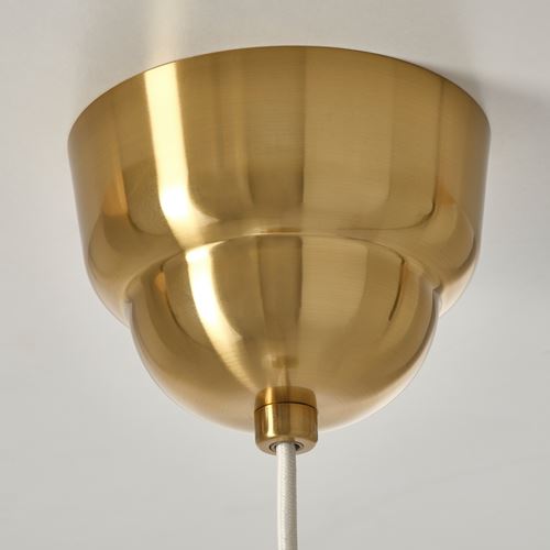 IKEA - MUDDERVERK, pendant lamp, brass-white
