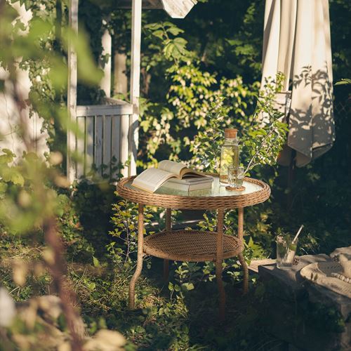 IKEA - RISHOLMEN, bahçe sehpası, kahverengi