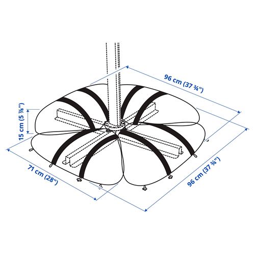 IKEA - IGGÖN, şemsiye tabanı için kum torbası, koyu gri