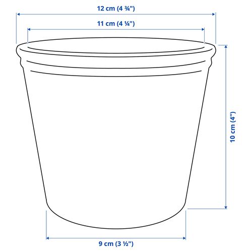 IKEA - KÖRSBARSBJÖRK, toprak saksı, açık gri-bej, 9 cm