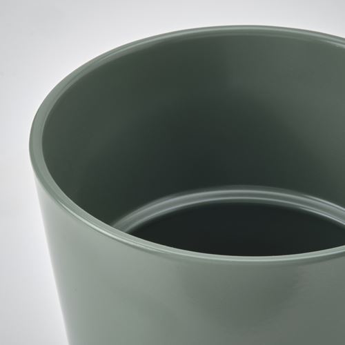 IKEA - SOJABÖNA, earthenware plant pot, grey-green, 12 cm