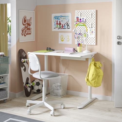 IKEA - RELATERA, kid's desk, white, 90x60 cm