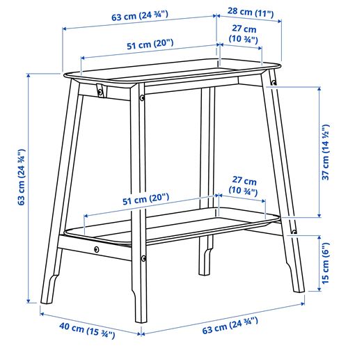 IKEA - ALPVIDE, plant stand, white, 63 cm