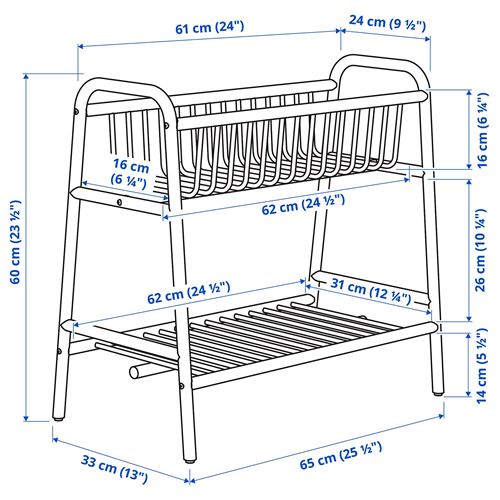 IKEA - BUSKBO, çiçeklik, rattan, 60 cm