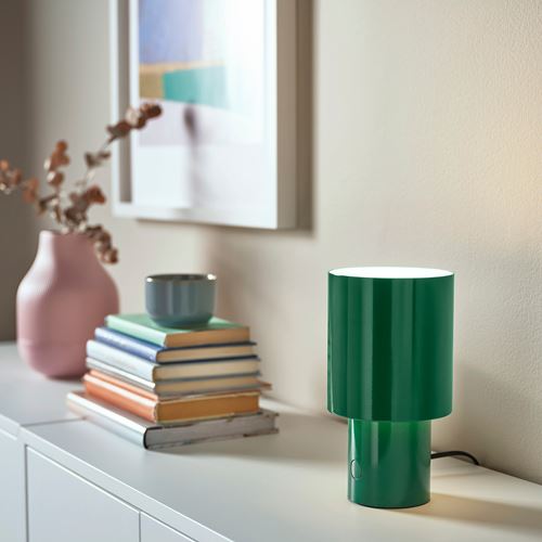 IKEA - SPETSBOJ, masa lambası, yeşil, 22 cm