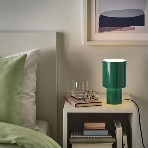 IKEA - SPETSBOJ, table lamp, green, 22 cm