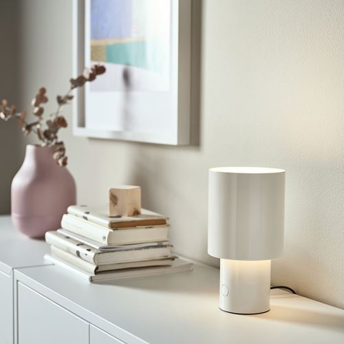 IKEA - SPETSBOJ, table lamp, white, 22 cm