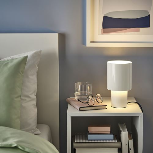 IKEA - SPETSBOJ, table lamp, white, 22 cm