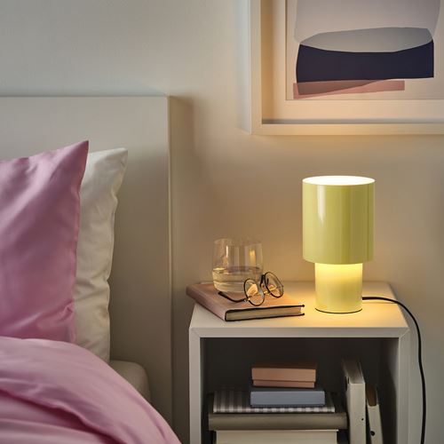 IKEA - SPETSBOJ, table lamp, yellow, 22 cm
