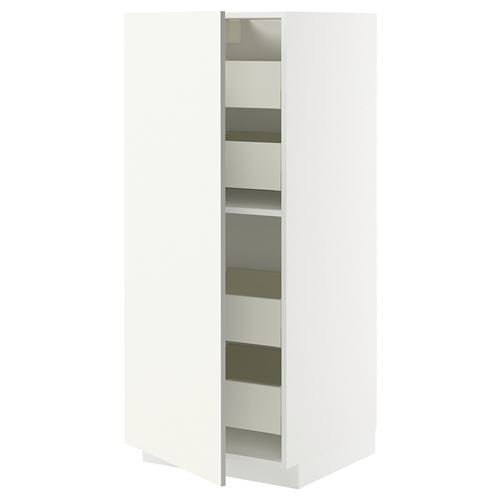 IKEA - METOD/MAXIMERA, mutfak boy dolabı, VALLSTENA beyaz, 60x60x140 cm